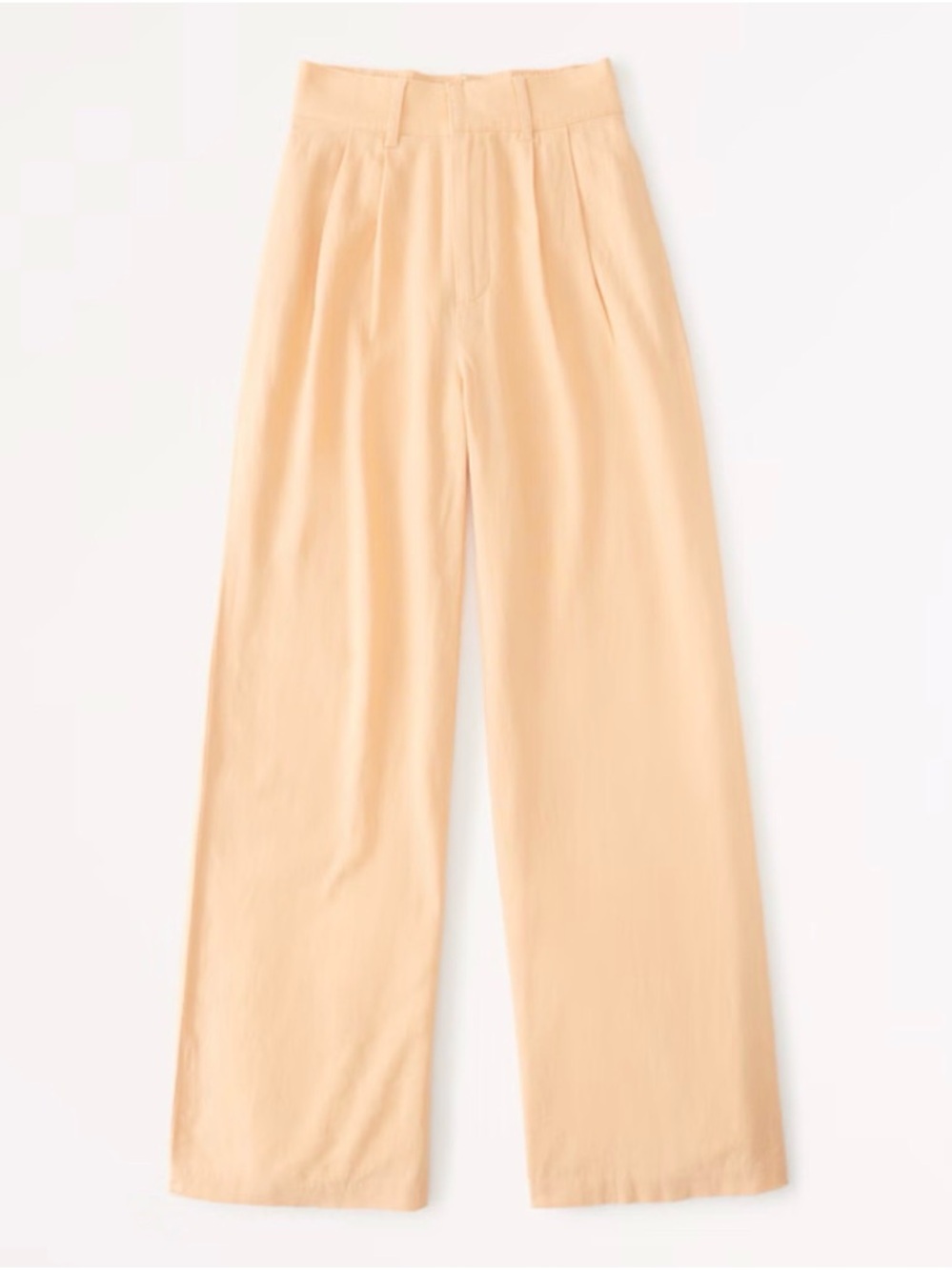 Abercrombie Line Sloane Tailored Wide-Leg Pants in Peach